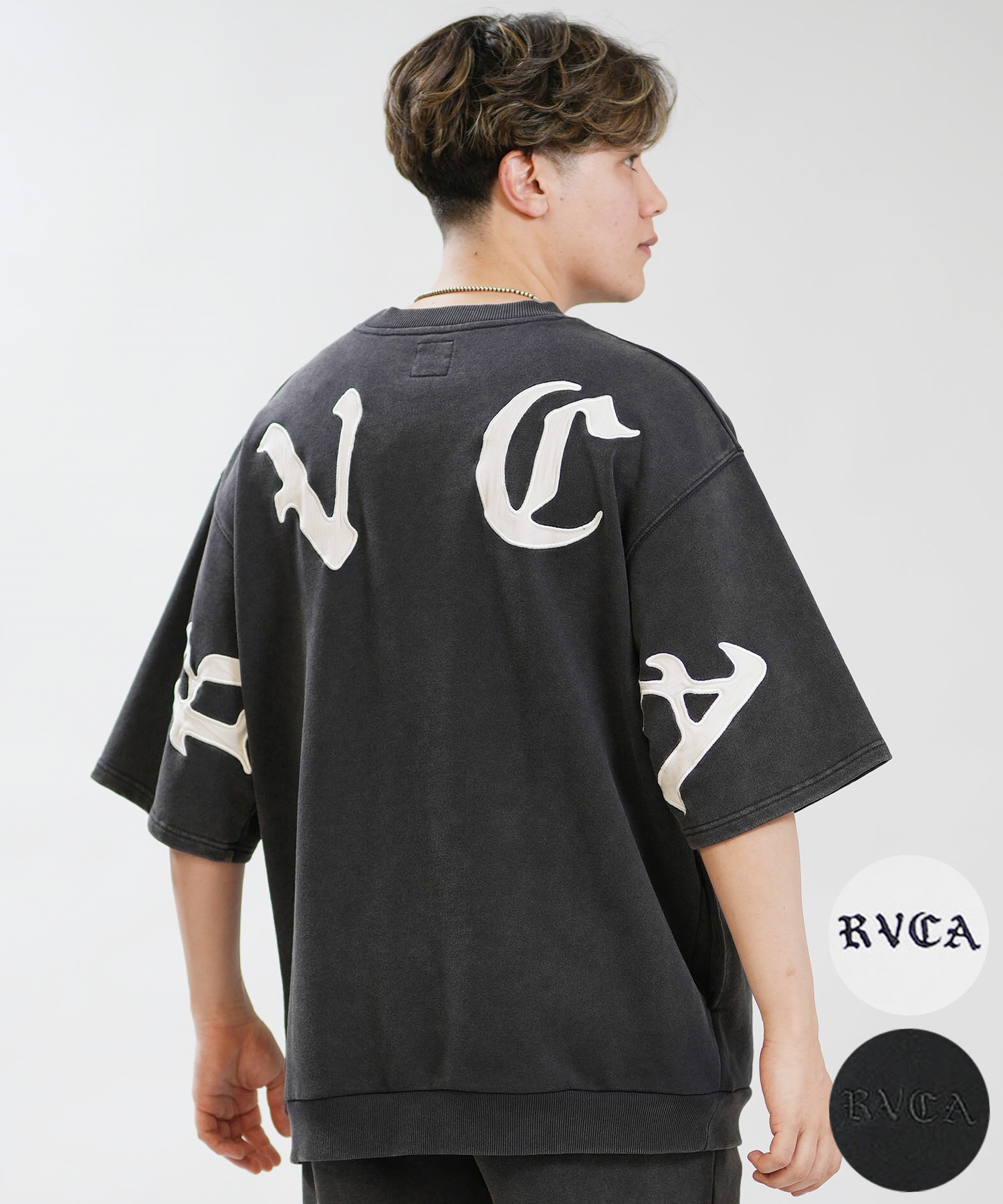 RVCA ルーカ トレーナー スウェット 半袖 Tシャツ メンズ BACK SIDE