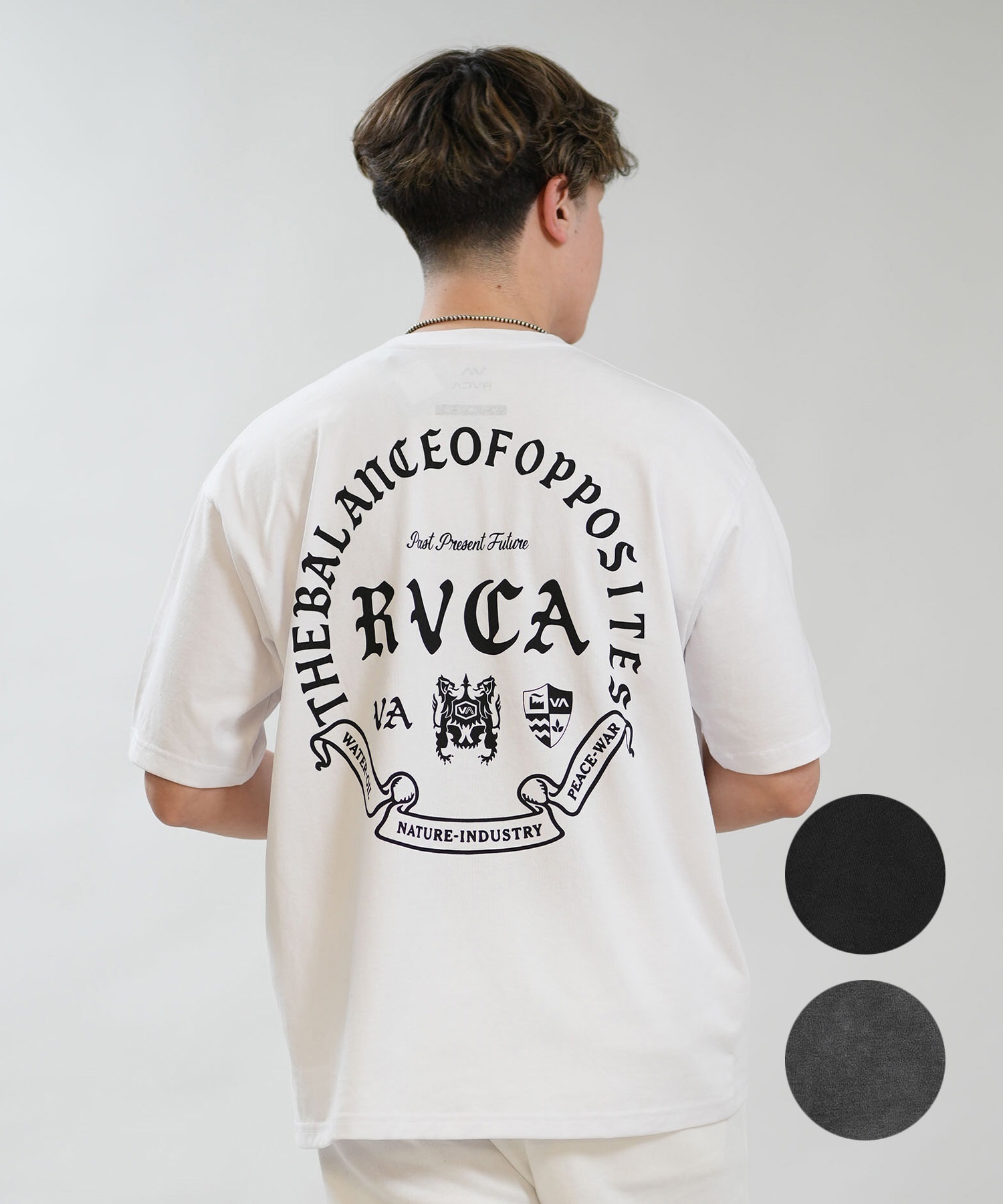 RVCA ルーカ 半袖 Tシャツ メンズ バックプリント CIRCLE BALANCE OE