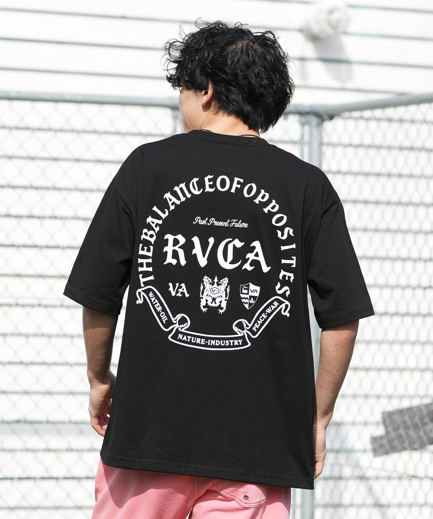RVCA ルーカ 半袖 Tシャツ メンズ バックプリント CIRCLE BALANCE OE