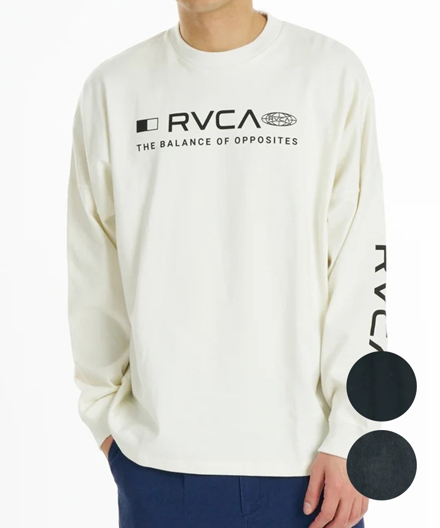 RVCA ルーカ 長袖 Tシャツ ロンT メンズ バックプリント STRAIGHT HEX
