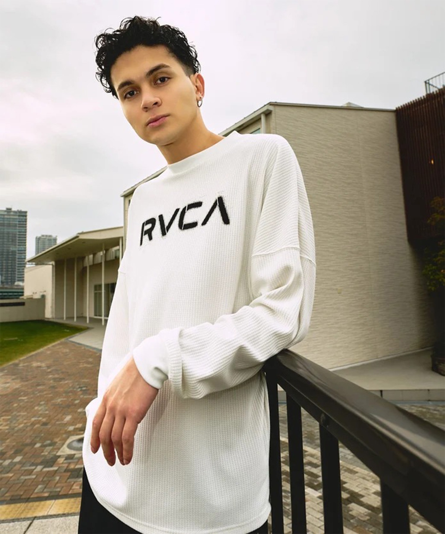 RVCA ルーカ 長袖 Tシャツ ロンT メンズ ワッフルTシャツ DAY SHIFT