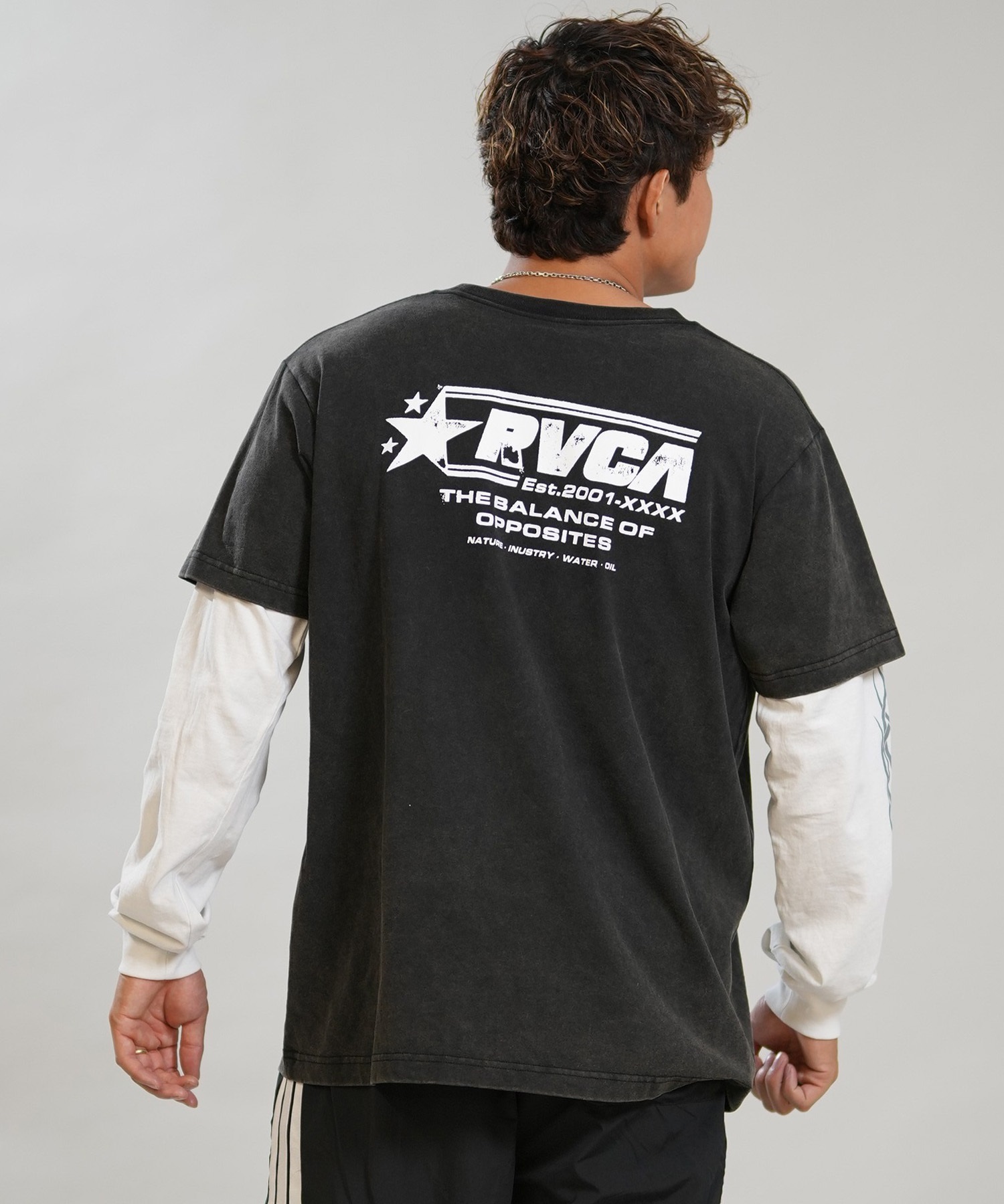 RVCA ルーカ 長袖 Tシャツ ロンT メンズ フェイクレイヤード BANDANA