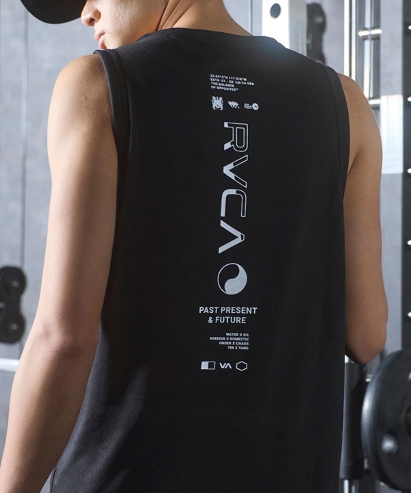 RVCA ルーカ タンクトップ メンズ ロゴ バックプリント 速乾 軽量 ストレッチ BG04A354