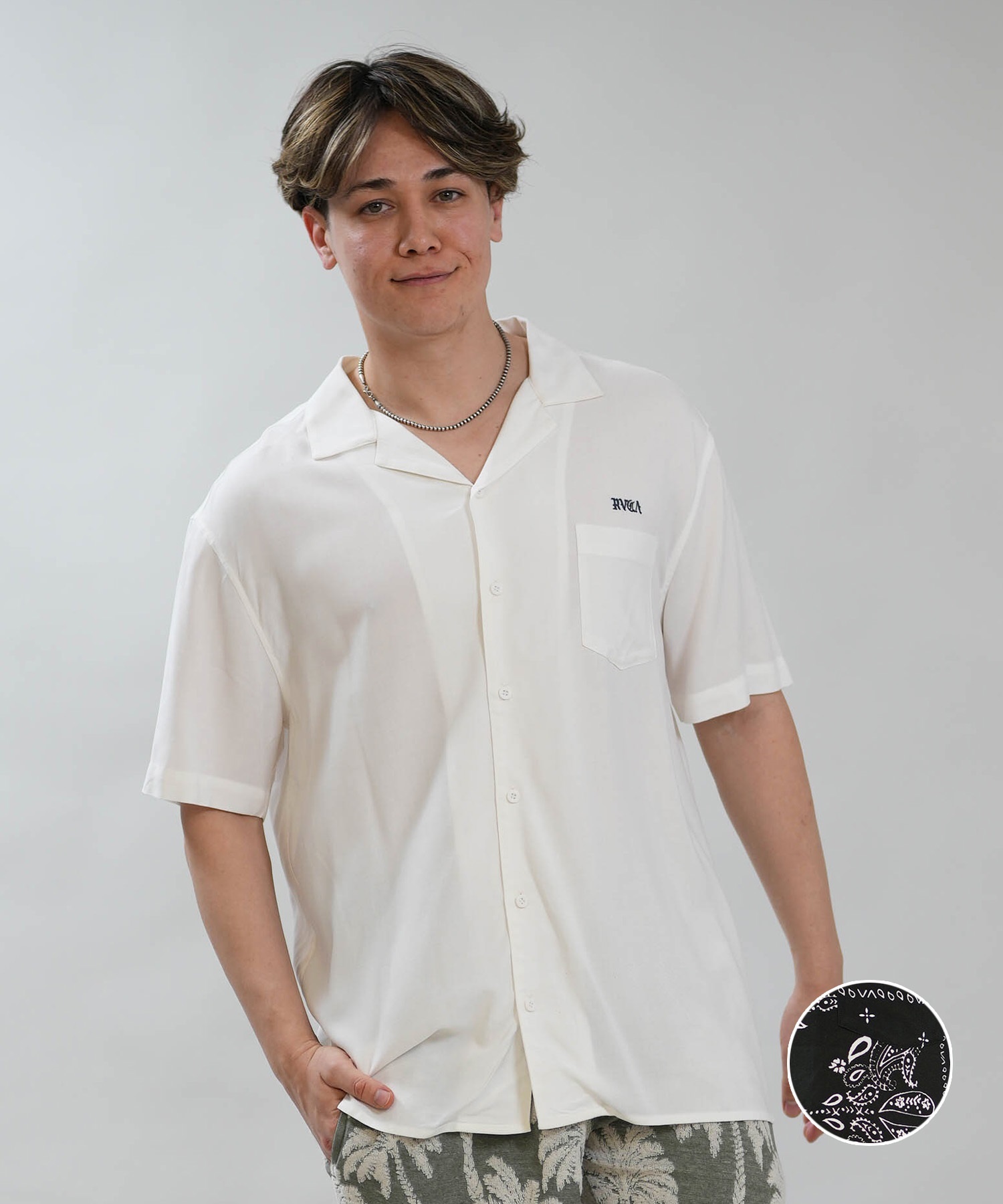 RVCA ルーカ 半袖 シャツ メンズ ロゴ IRON ON SH BG041121 ショート