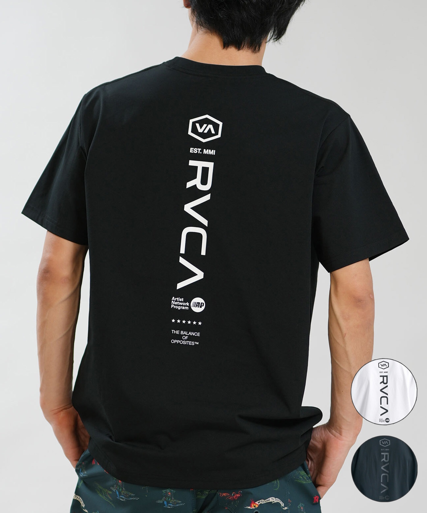 RVCA ルーカ 水着 ラッシュガード 半袖 Tシャツ メンズ UVカット 吸水
