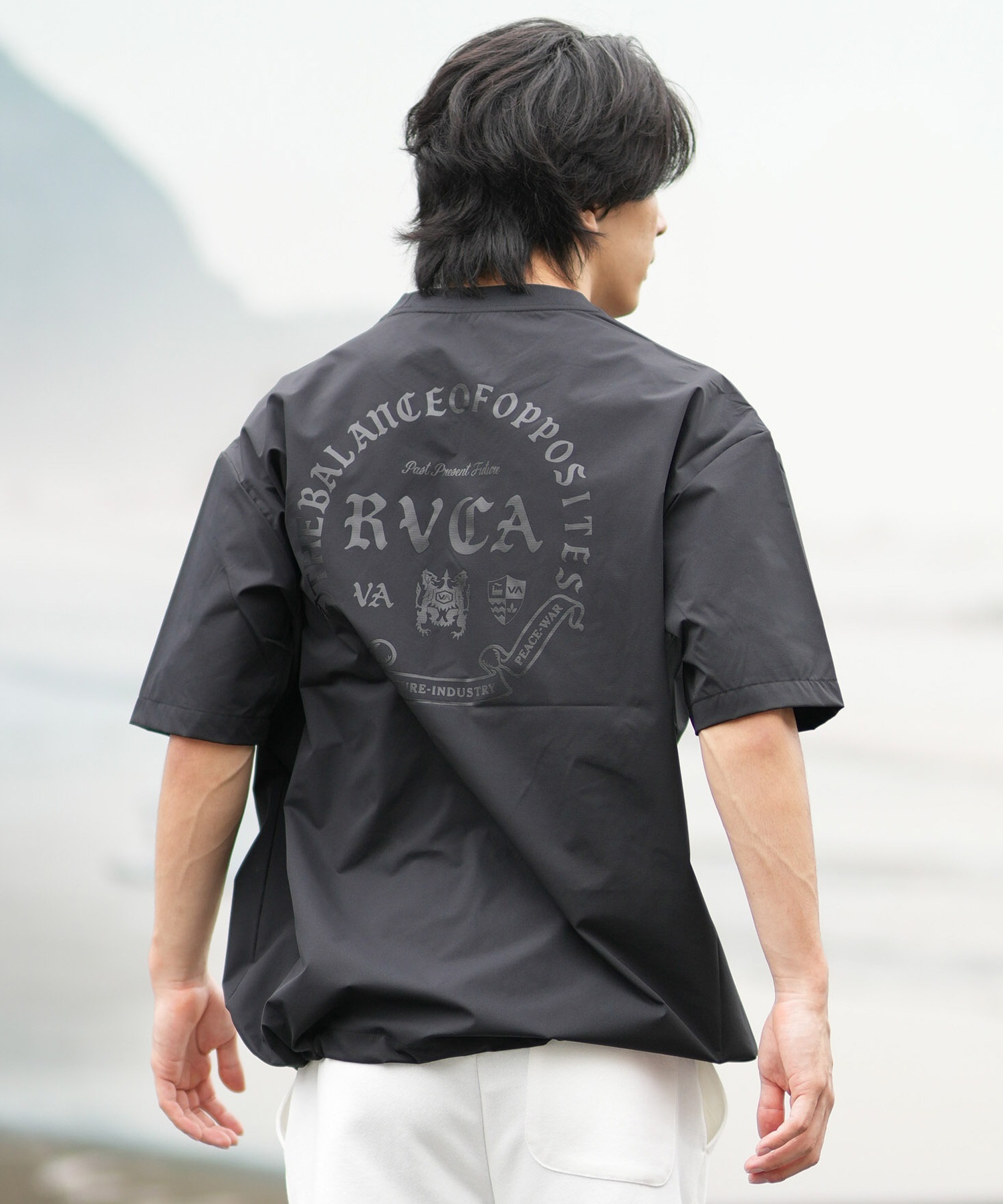 RVCA ルーカ 水着 ラッシュガード 半袖 Tシャツ メンズ 水陸両用 ロゴ