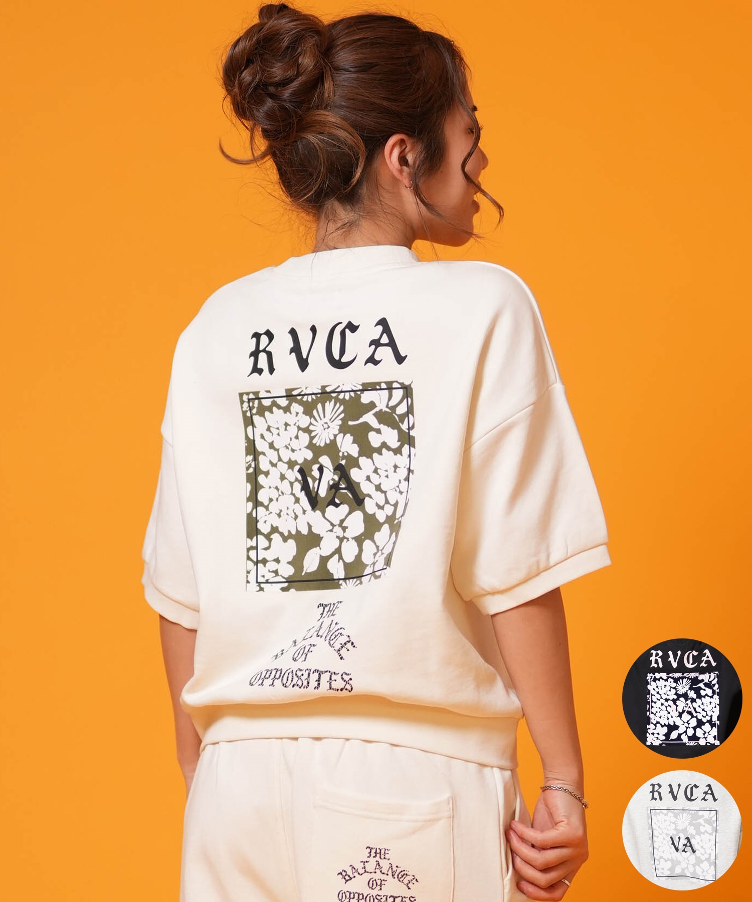 RVCA ルーカ 半袖 Tシャツ トレーナー スウェット レディース バック