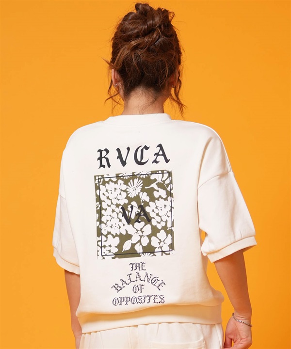 RVCA ルーカ 半袖 Tシャツ トレーナー スウェット レディース バックプリント DAISY VA BOX SWEAT CREW BG043003