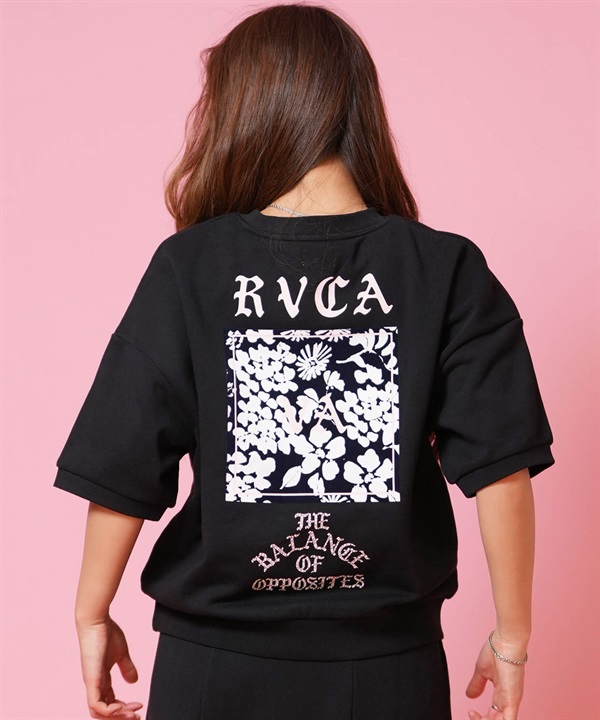 RVCA ルーカ 半袖 Tシャツ トレーナー スウェット レディース バックプリント DAISY VA BOX SWEAT CREW BG043003