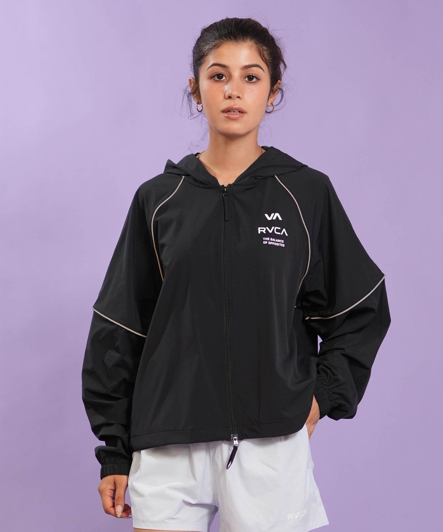 RVCA ルーカ ナイロン ジャケット レディース パイピング スポーティー