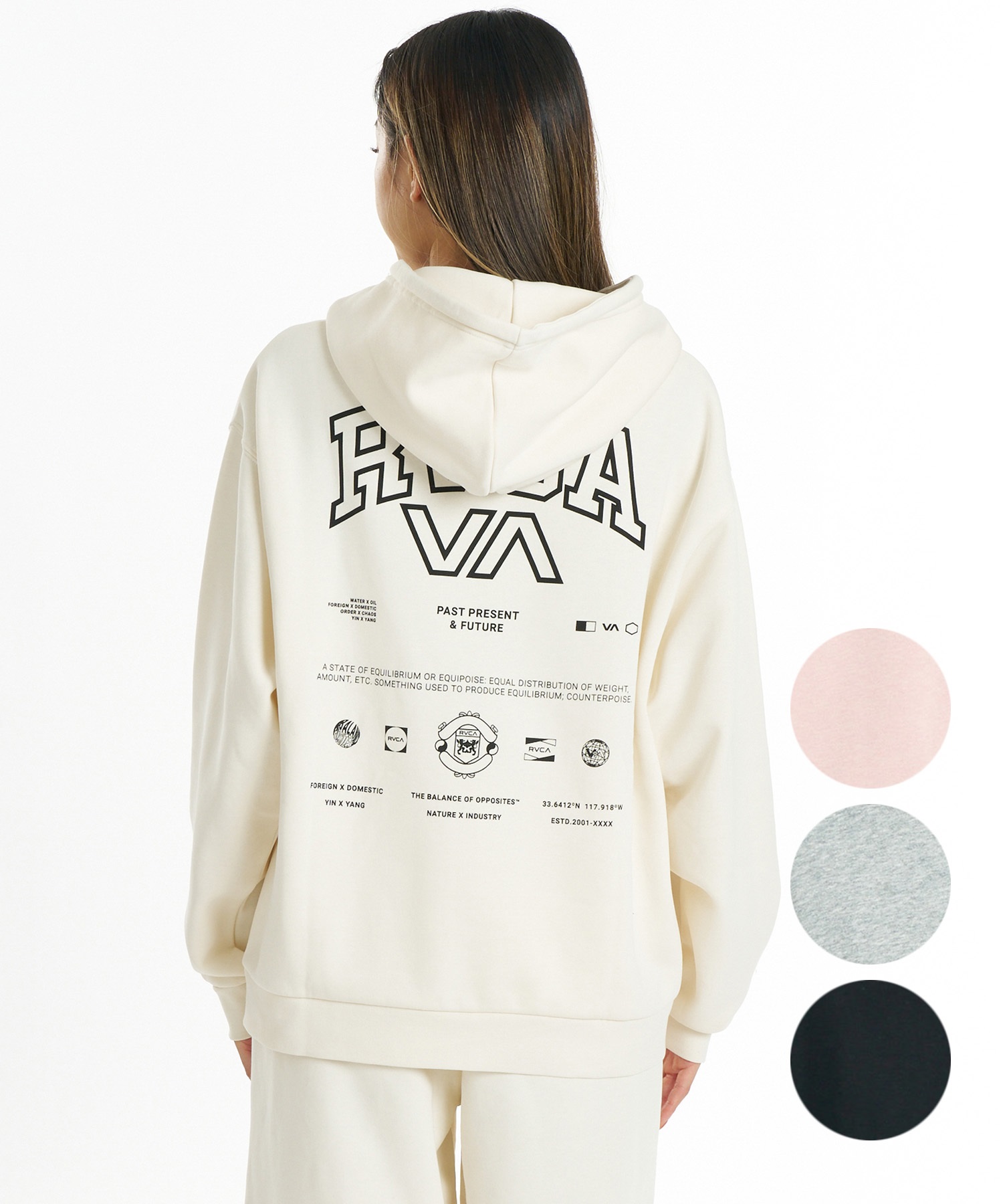 RVCA ルーカ ジップアップ パーカー フーディー レディース 裏起毛 ALL
