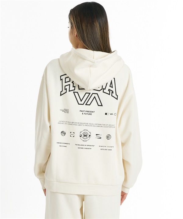 RVCA ルーカ ジップアップ パーカー フーディー レディース 裏起毛 ALL ARCH ZIP HOODIE BG044012