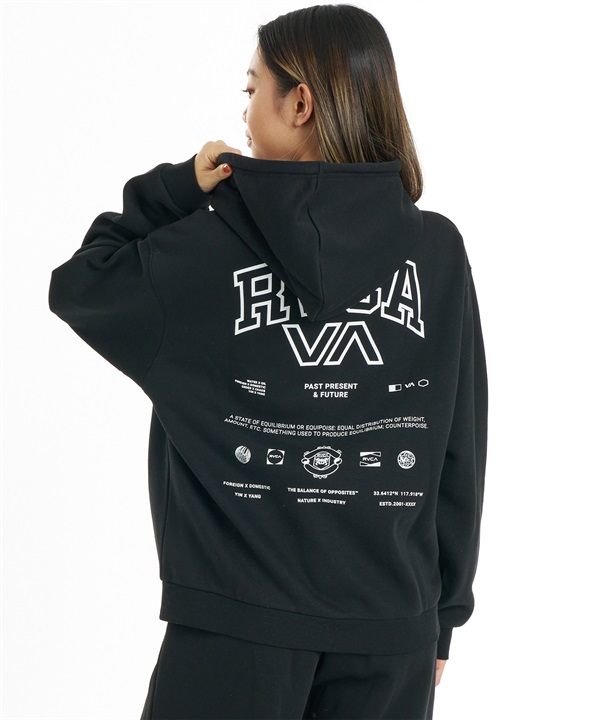 RVCA ルーカ ジップアップ パーカー フーディー レディース 裏起毛 ALL ARCH ZIP HOODIE BG044012