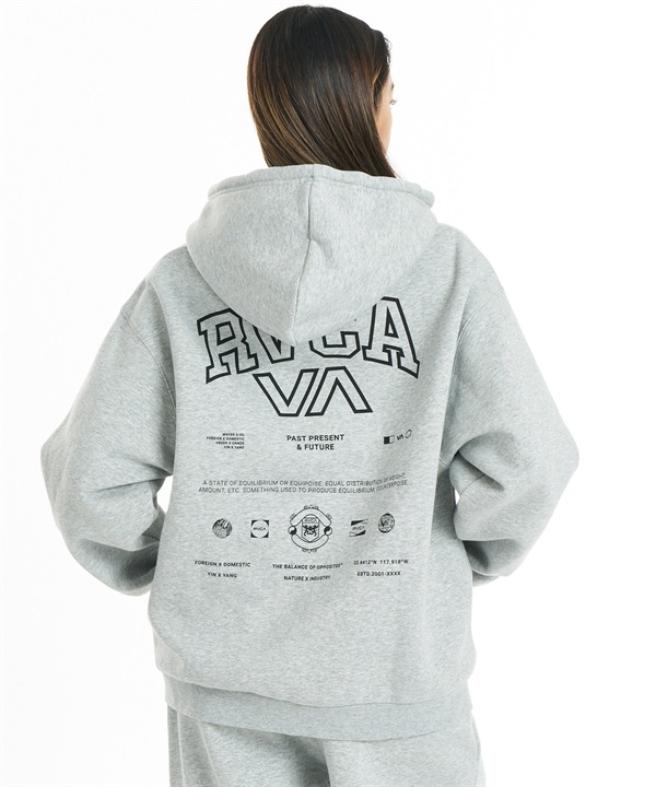 RVCA ルーカ ジップアップ パーカー フーディー レディース 裏起毛 ALL ARCH ZIP HOODIE BG044012