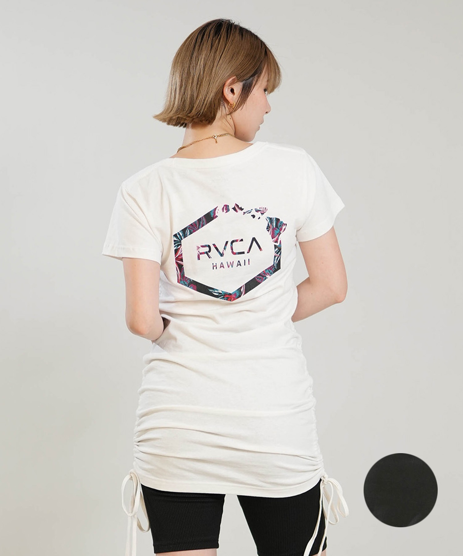 RVCA ルーカ ワンピース レディース ミニ丈 HEX HAWAII TEE OP