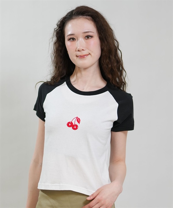 RVCA ルーカ 半袖 Tシャツ レディース クロップド丈 ショート丈 ROAM RAGLAN CROPPED BABY TEE BG043204