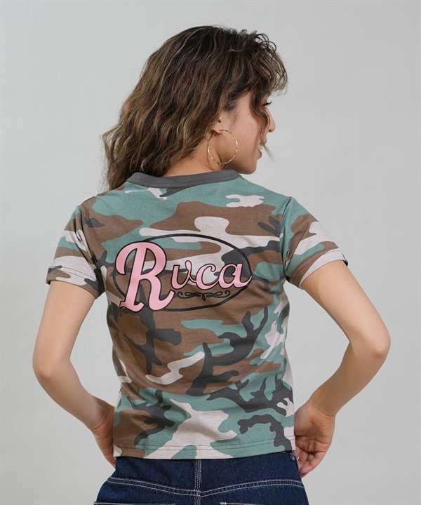 RVCA ルーカ 半袖 Tシャツ レディース ロゴ CORRAL SS BABY TEE BG043207