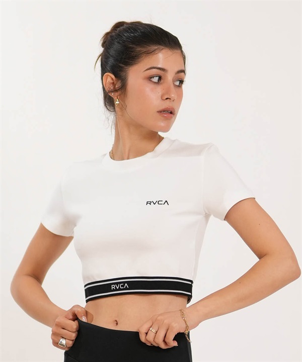 RVCA ルーカ 水着 ラッシュガード 半袖 Tシャツ レディース 吸水速乾 UTILITY SPORT CROPPED SS BG043857 UT