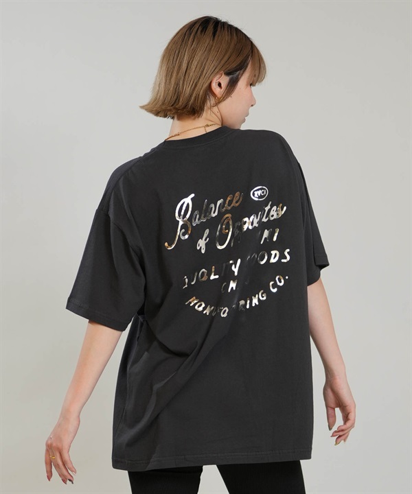 RVCA ルーカ 半袖 Tシャツ レディース バックプリント FOIL PRINT LOSE FIT TEE BG04C213