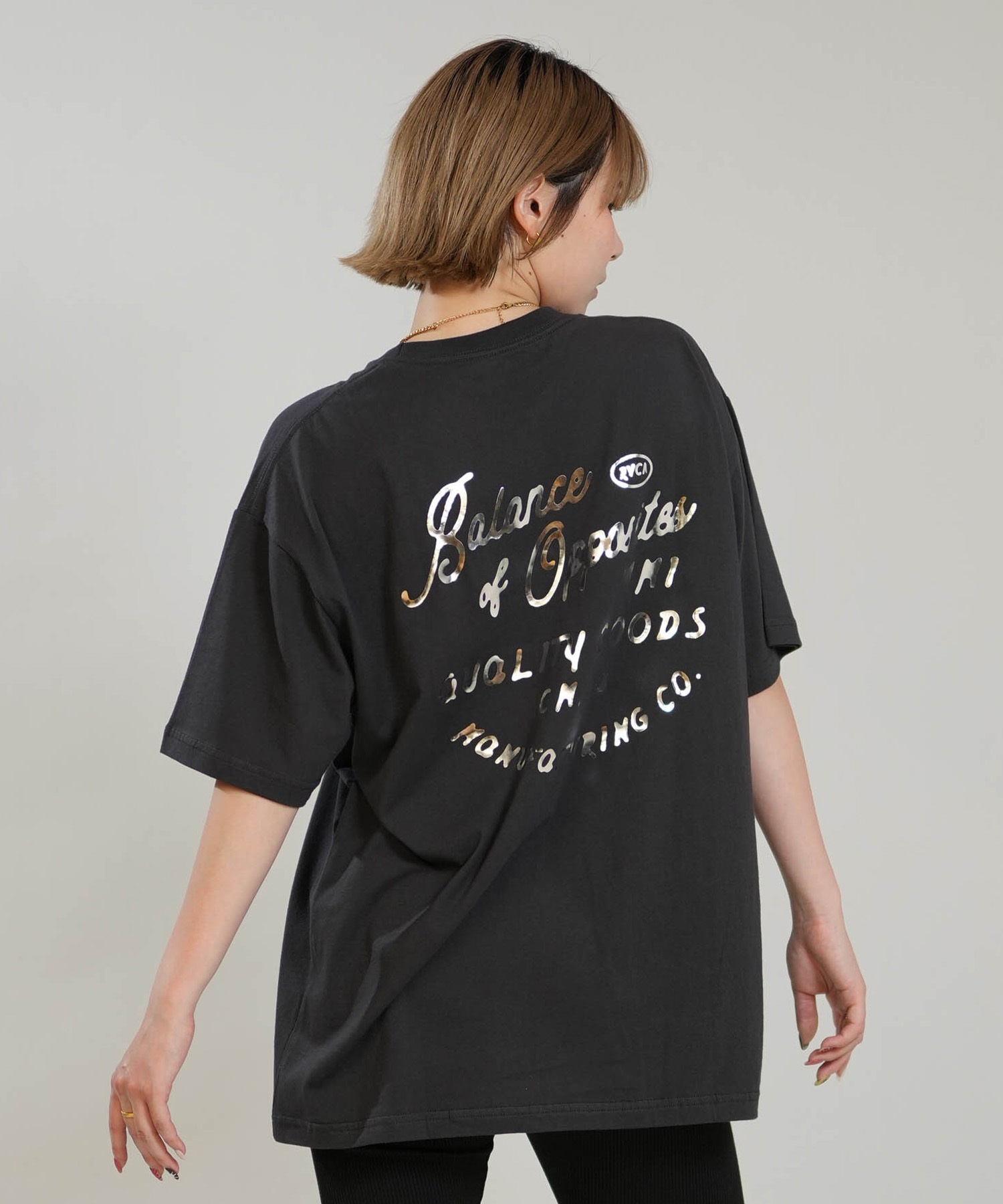 RVCA ルーカ 半袖 Tシャツ レディース バックプリント FOIL PRINT LOSE