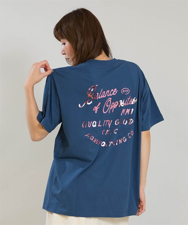 RVCA ルーカ 半袖 Tシャツ レディース バックプリント FOIL PRINT LOSE FIT TEE BG04C213