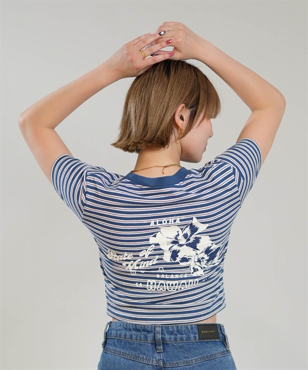 RVCA ルーカ 半袖 Tシャツ レディース ボーダー RVCA BORDER MINI TEE BG04C215