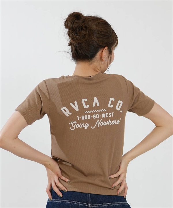 RVCA ルーカ 半袖 Tシャツ レディース クロップド丈 ショート丈 GOING NOWHERE BABY FIT T BG04C217