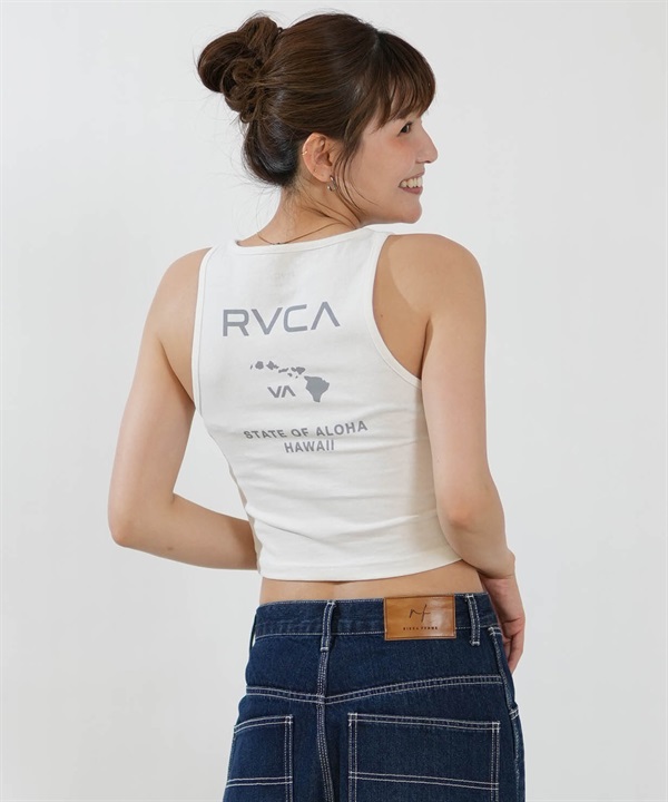 RVCA ルーカ タンクトップ レディース クロップド丈 ショート丈 バックプリント ALOHA TANKTOP BG04C360