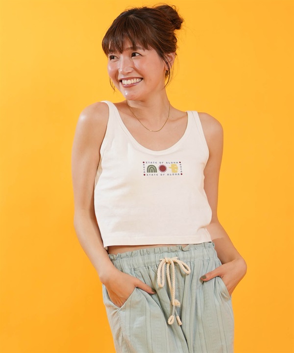 RVCA ルーカ タンクトップ レディース クロップド丈 ショート丈 BEACH ICON TT BG04C361