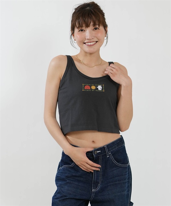 RVCA ルーカ タンクトップ レディース クロップド丈 ショート丈 BEACH ICON TT BG04C361