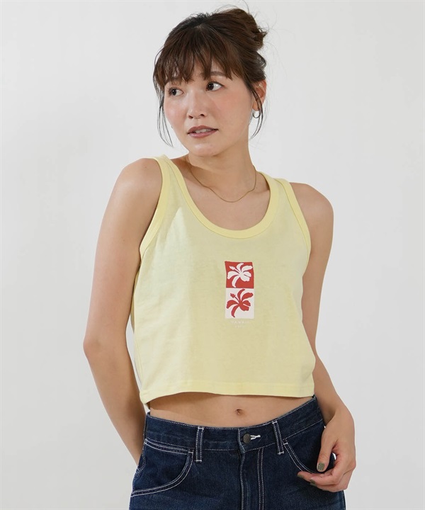 RVCA ルーカ タンクトップ レディース クロップド丈 ショート丈 FLOWER BOX TANK BG04C362