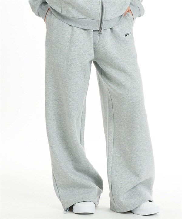 RVCA ルーカ ロングパンツ レディース スウェット ロゴ ワンポイント 裏起毛 セットアップ対応 BG044704
