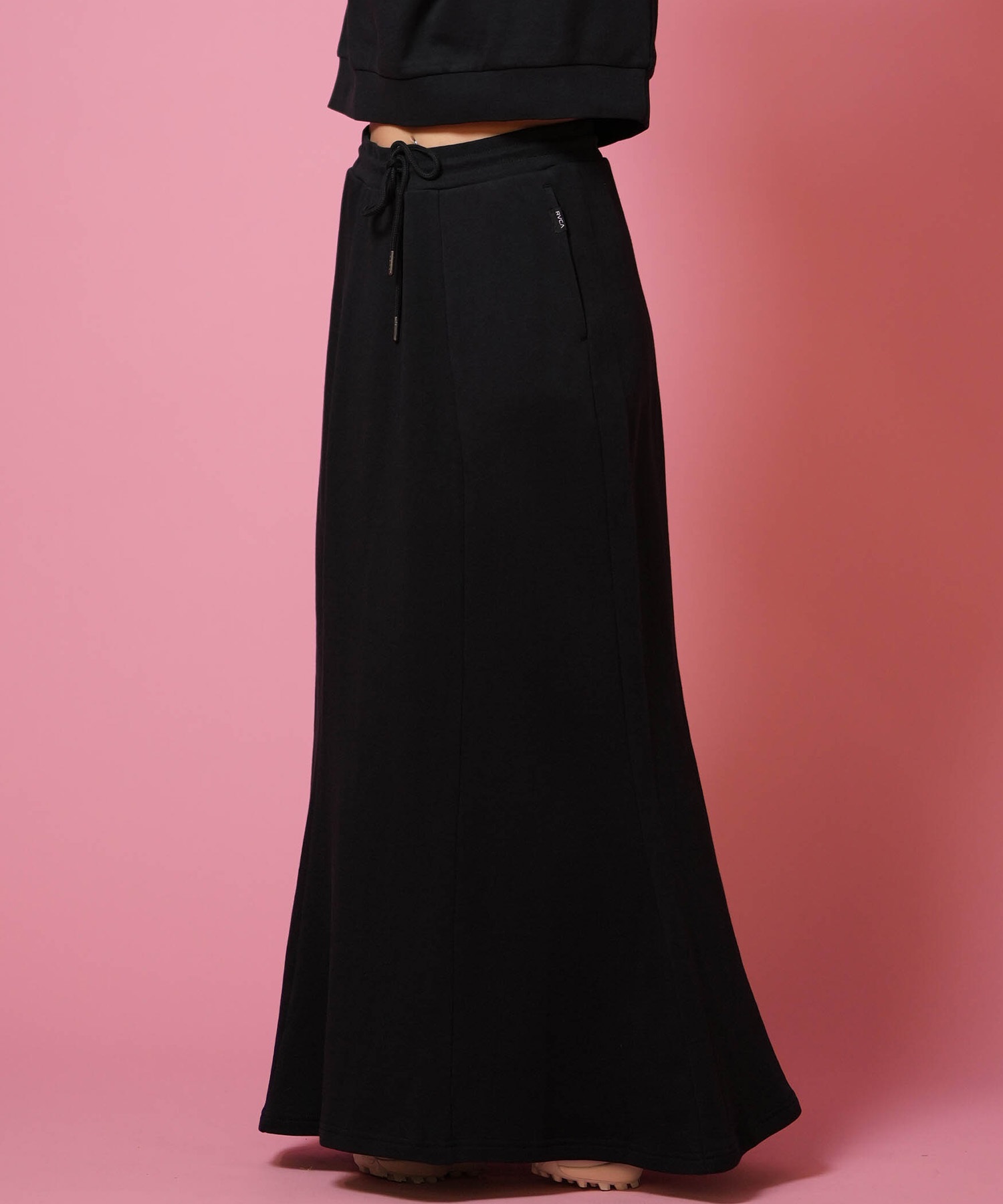 RVCA ルーカ スカート レディース ロングスカート SWEAT MAXI SKIRT BG043603(BLK-S)