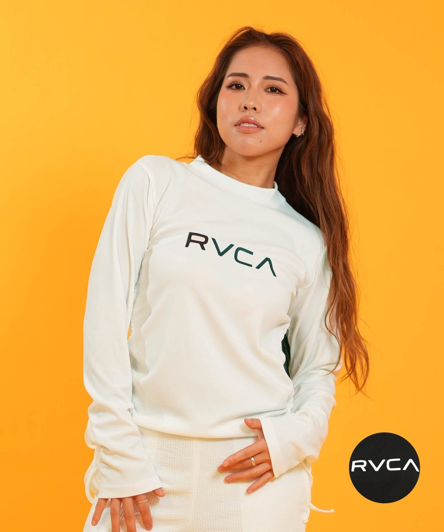 RVCA ルーカ 水着 ラッシュガード 長袖 Tシャツ ロンT レディース UV