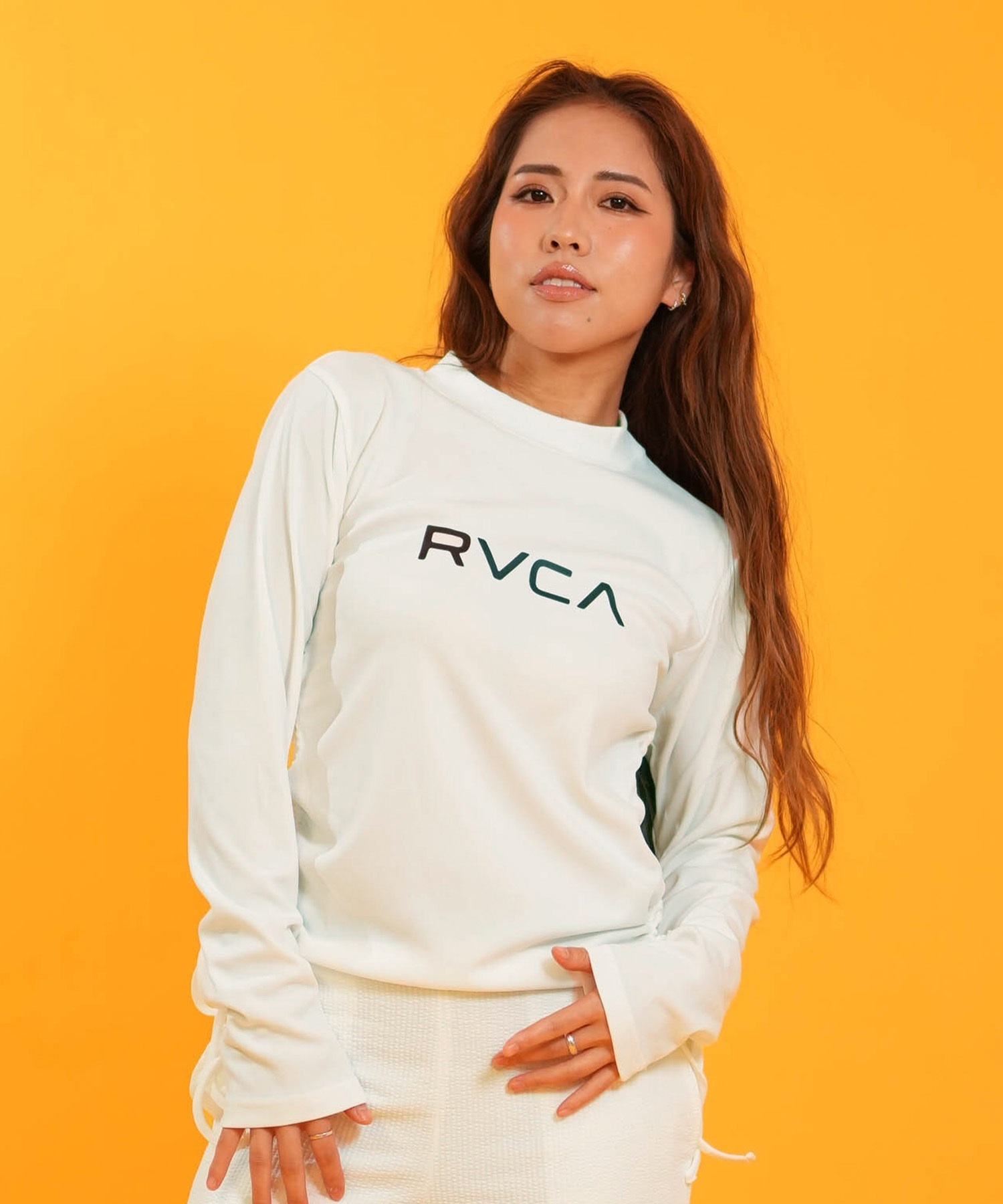 RVCA ルーカ 水着 ラッシュガード 長袖 Tシャツ ロンT レディース UV