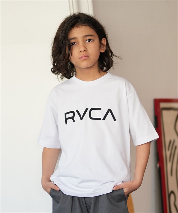 RVCA ルーカ 半袖 Tシャツ キッズ ジュニア 子供 シンプル BIG RVCAロゴ BG045203