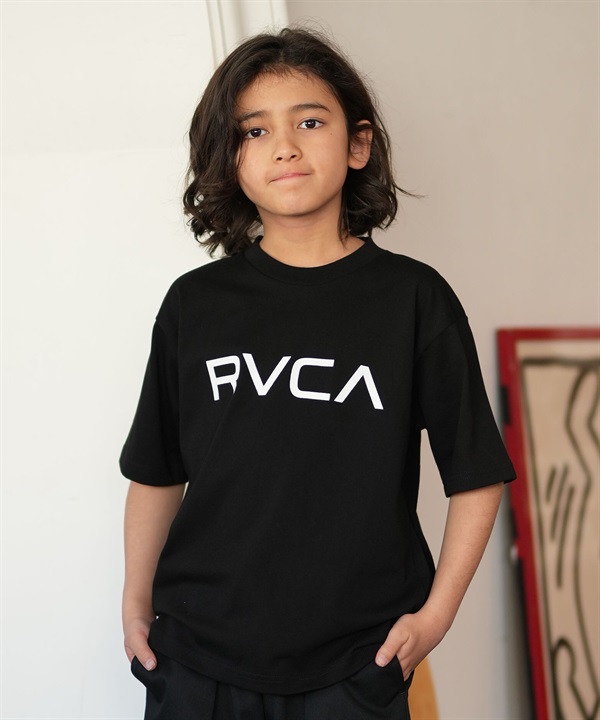 RVCA ルーカ 半袖 Tシャツ キッズ ジュニア 子供 シンプル BIG RVCAロゴ BG045203