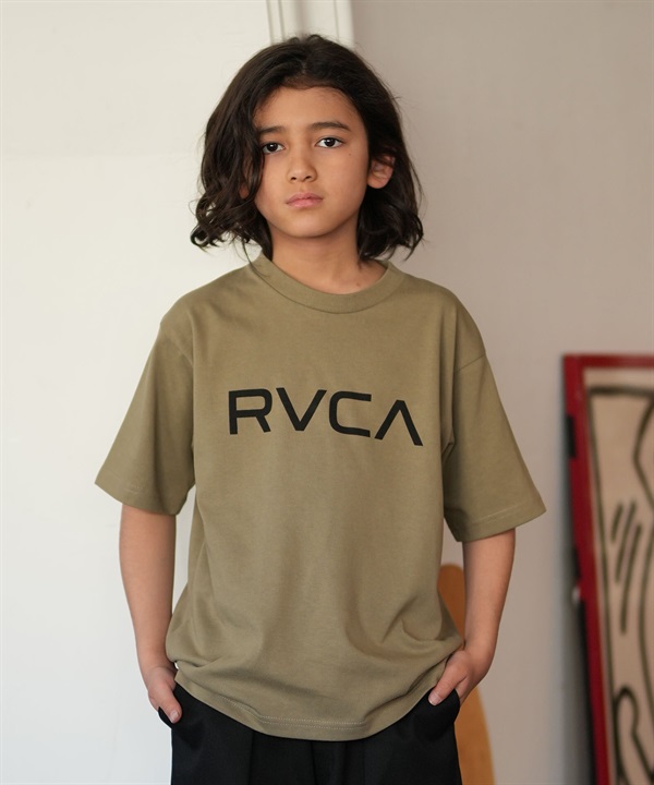 RVCA ルーカ 半袖 Tシャツ キッズ ジュニア 子供 シンプル BIG RVCAロゴ BG045203