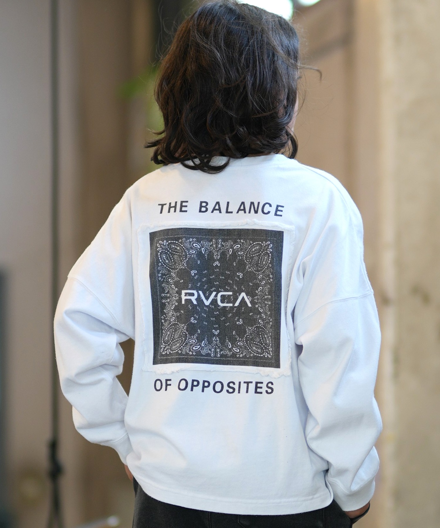 RVCA ルーカ 長袖 Tシャツ ロンT キッズ 子供 バンダナロゴ バック