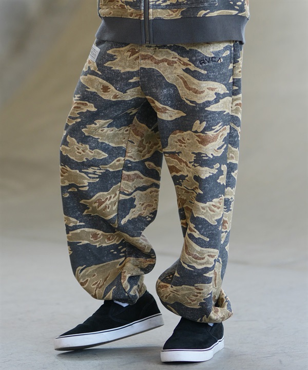 RVCA ルーカ ロングパンツ キッズ 子供 スウェットパンツ ウエストゴム 裾リブ 撥水 セットアップ対応 BG046700