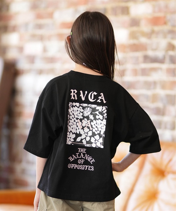 RVCA ルーカ 半袖 Tシャツ キッズ ジュニア 子供 クロップド丈 OLD E BOX RVCA BG045204
