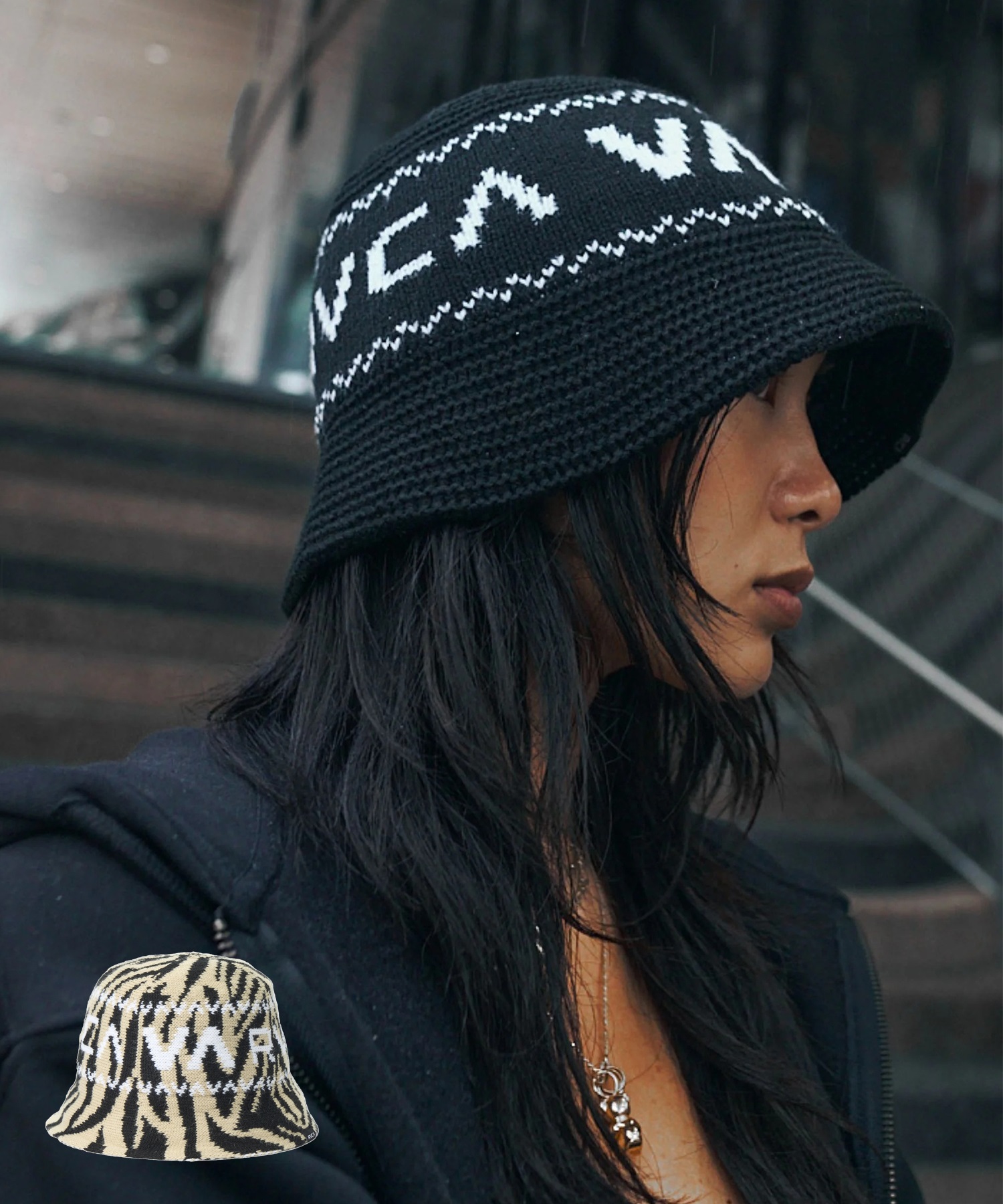 RVCA ルーカ ハット バケハ バケットハット CROCHE GRANMA KNIT HAT