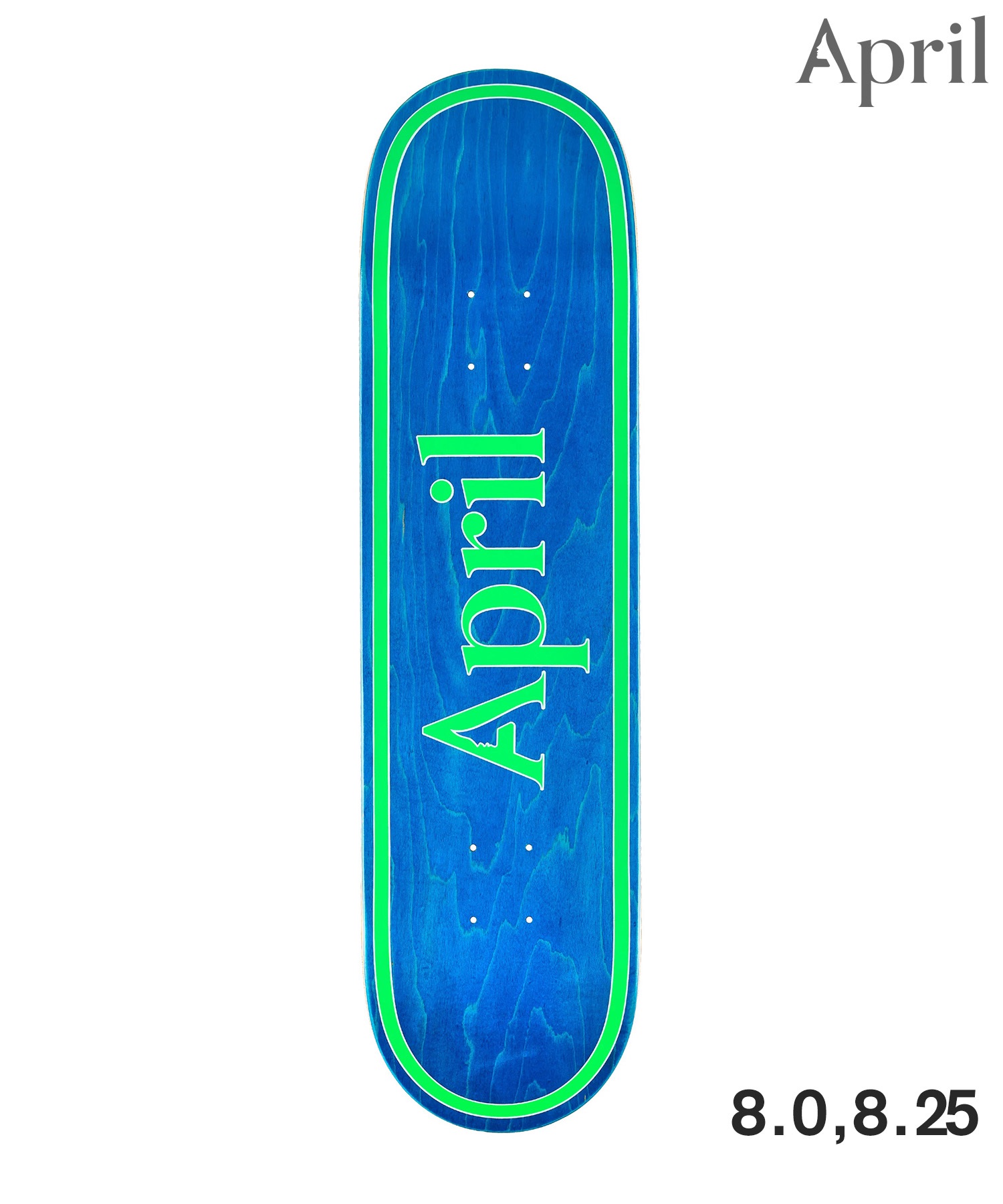 APRIL エープリル スケートボード デッキ 8inch 8.25inch OG LOGO BLUE 