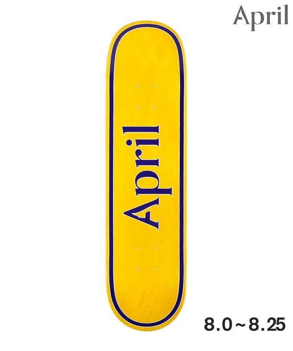 APRIL エープリル スケートボード デッキ 8inch ~ 8.25inch OG LOGO YELLOW PURPLE