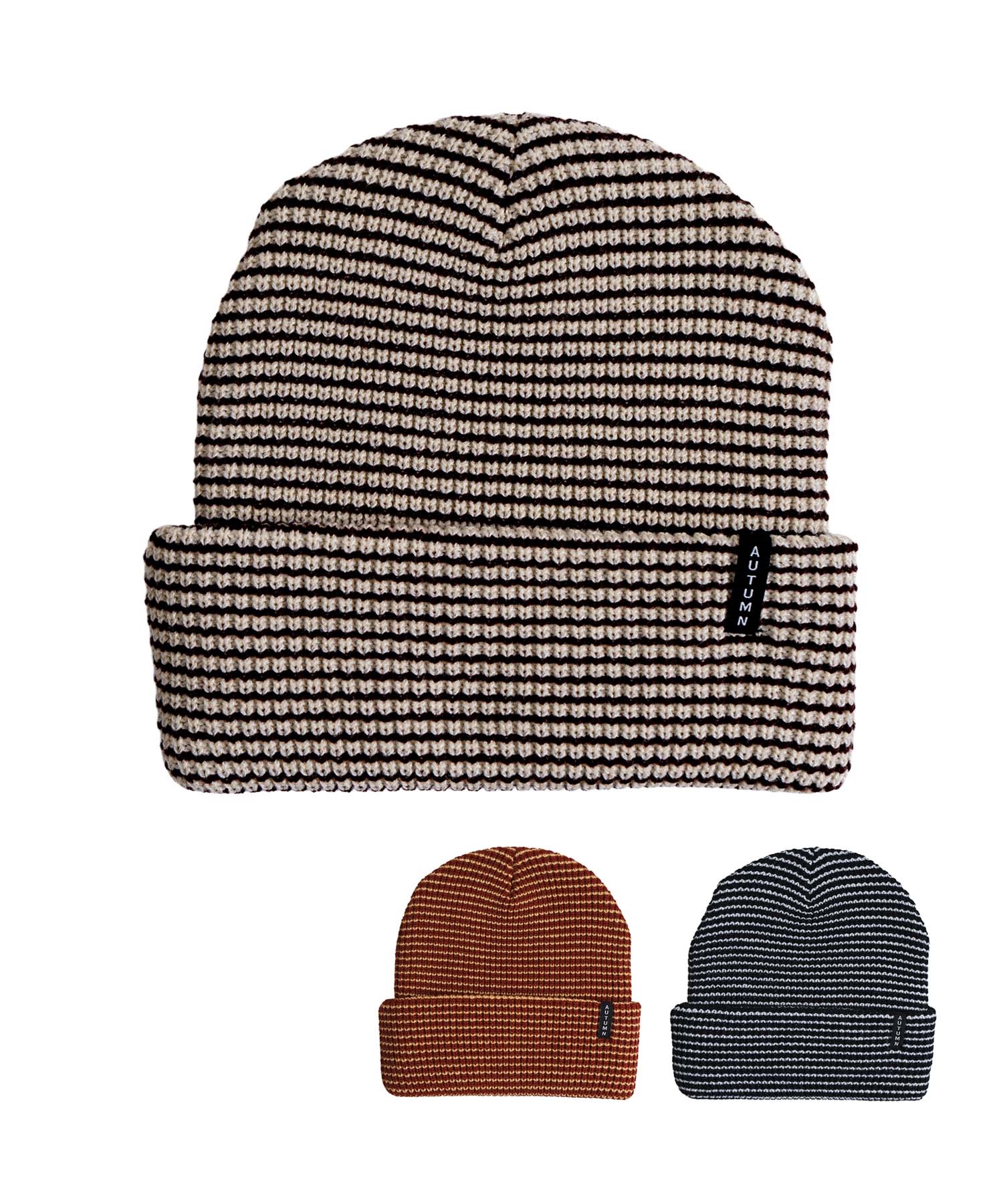 AUTUMN オータム ストライプ STRIPE スノーボード ビーニー 防寒 ユニ
