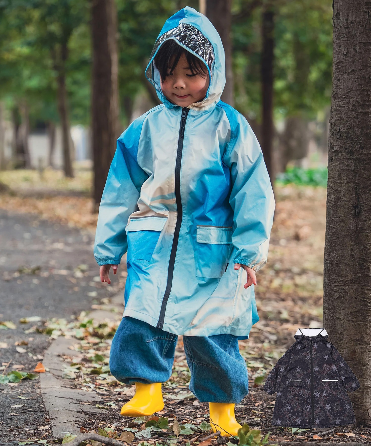 KiU キウ レインコート ポンチョ キッズ ジュニア 子供 ランドセル対応