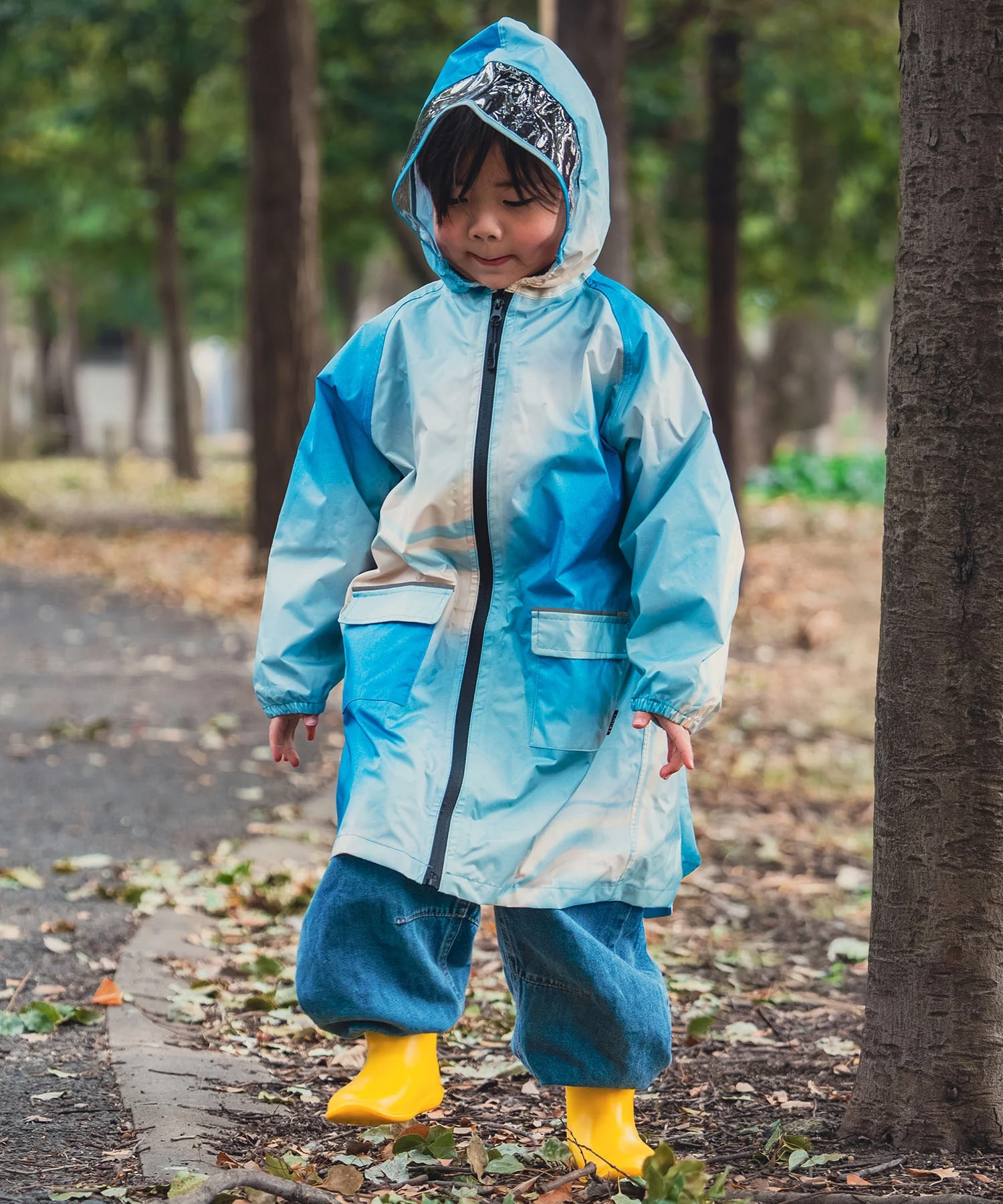 KiU キウ レインコート ポンチョ キッズ ジュニア 子供 ランドセル対応