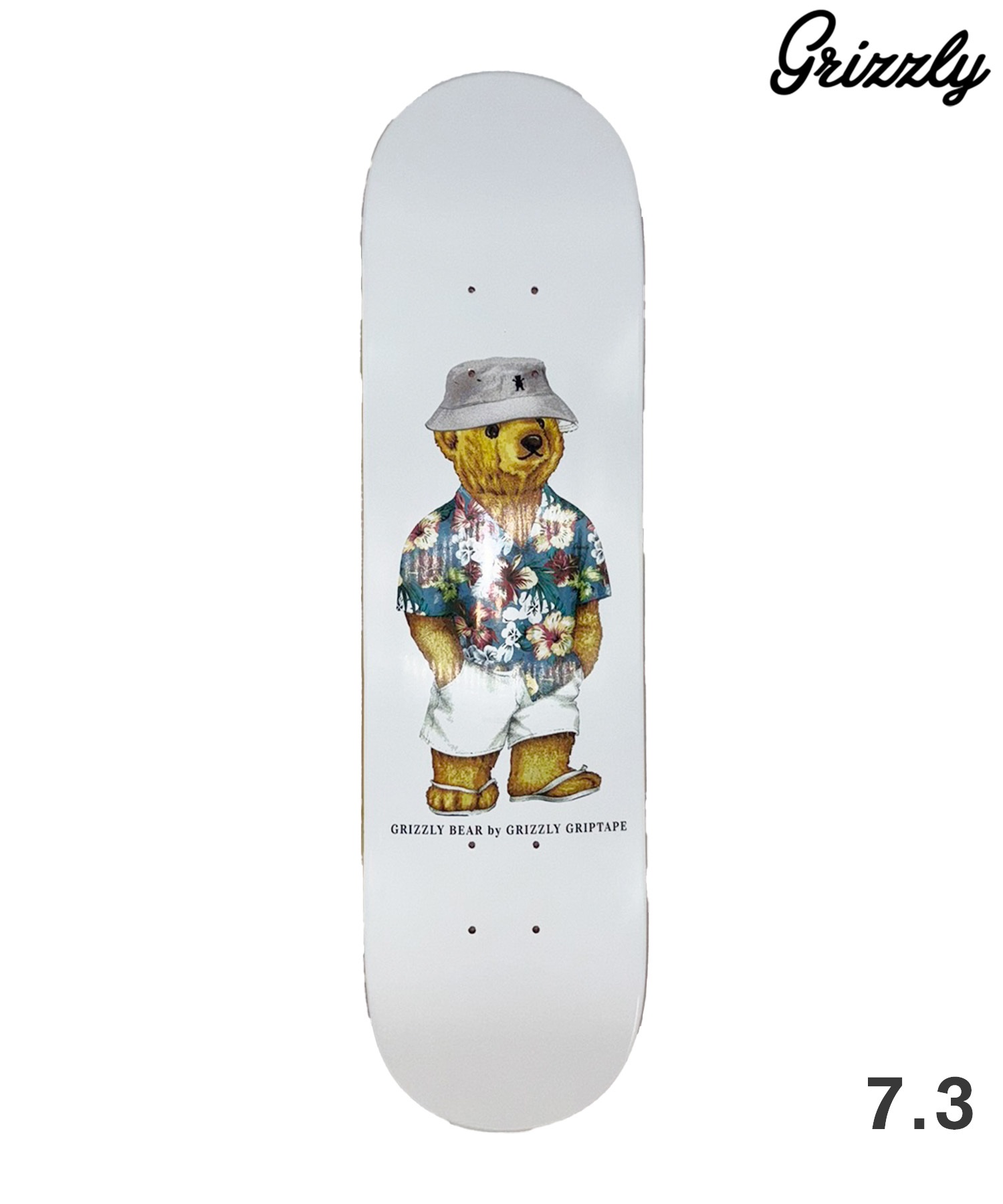 GRIZZLY グリズリー HAMPTONS BEAR ホワイト キッズ スケートボード