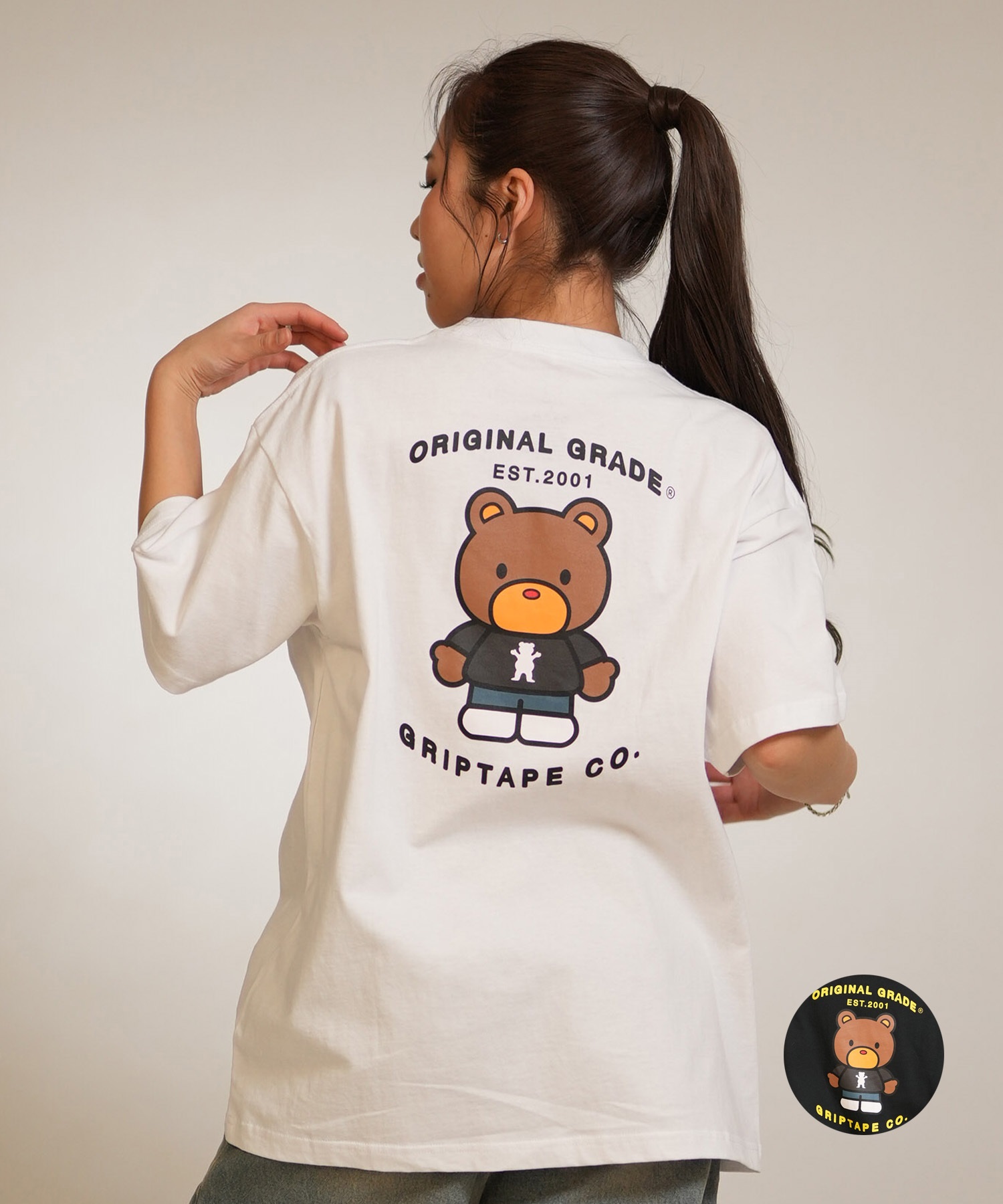 GRIZZLY グリズリー 半袖 Tシャツ レディース バックプリント PLUSHIE