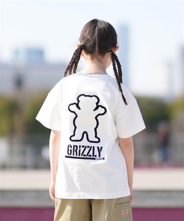 GRIZZLY グリズリー 半袖 Tシャツ キッズ ジュニア 子供 バックプリント 75163027